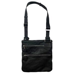 Margot Bags Genuine Leather Double Zipper Crossbody Purse Messenger Bag  Black